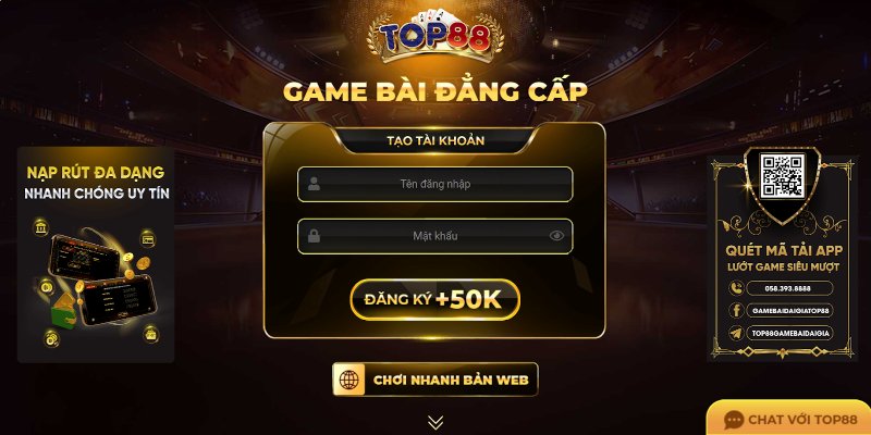 Tổng quan game bài Top88