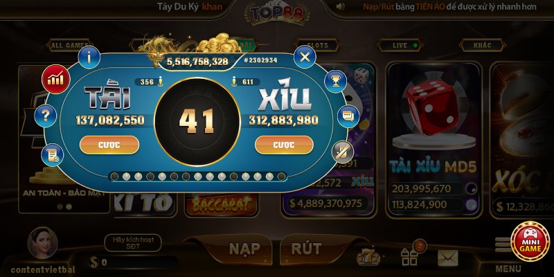 Giới thiệu tựa game tài xỉu Top88